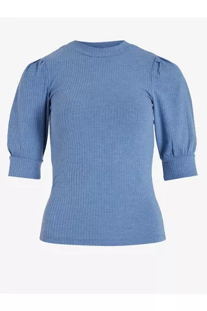 VILA Mulher T-shirts & Manga Curta - Felia T-shirt Blue