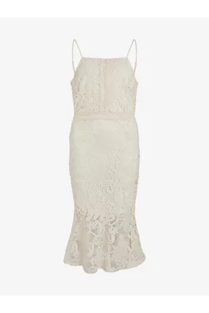 VILA Mulher Vestidos - Capella Dresses White