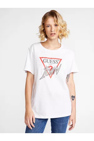 T-Shirt de Mulher GUESS Original Branco (M)
