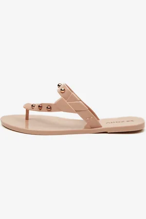 Zaxy Spike Thong Nude Flip-flops