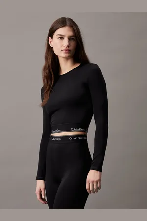 Calvin Klein Cropped Long Sleeve Gym T-shirt