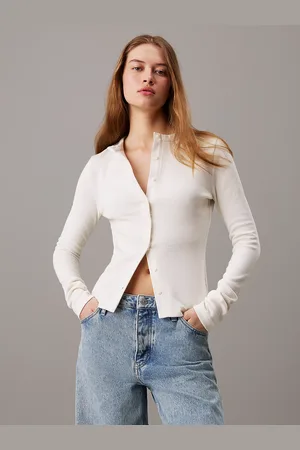 Calvin Klein Slim Ribbed Cotton Cardigan
