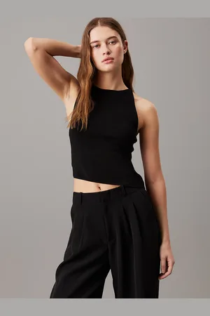 Calvin Klein Asymmetric Knit Tank Top