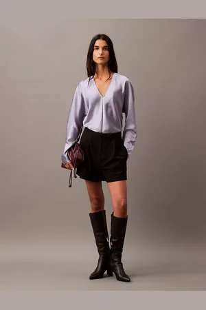 Calvin Klein Satin V-Neck Blouse