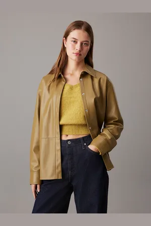 Calvin Klein Faux Leather Shirt