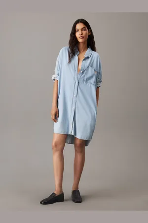 Calvin Klein Relaxed Denim Shirt Dress