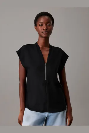Calvin Klein Georgette Zip Blouse
