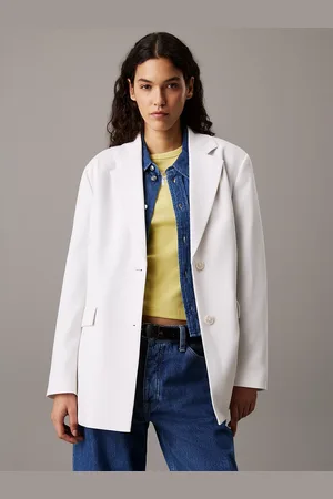 Calvin Klein Soft Twill Tie Back Blazer
