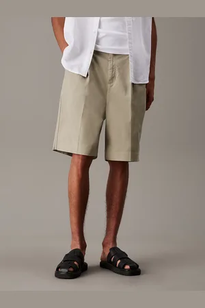 Calvin Klein Pleated Twill Bermuda Shorts