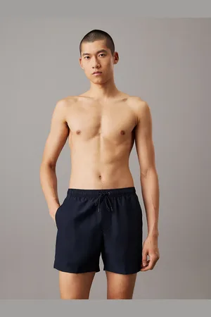 Calvin Klein Medium Drawstring Swim Shorts - Logo Embroidery