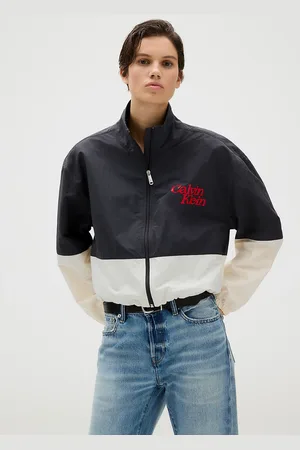 Calvin Klein Cropped Colour Block Nylon Jacket