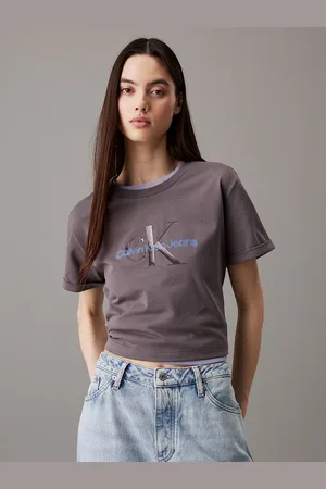 Calvin Klein Cropped Gloss Logo T-shirt