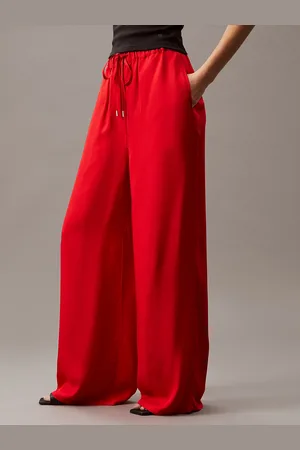 Calvin Klein Wide Leg Viscose Trousers