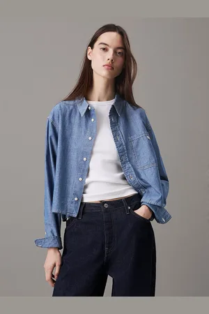 Calvin Klein Cropped Denim Dad Shirt