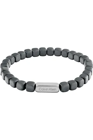 Calvin Klein Hematite and Steel Beaded Bracelet
