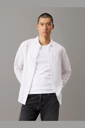 Calvin Klein Linen Cotton Striped Shirt