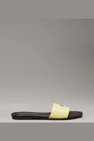 Calvin Klein Faux Leather Sliders