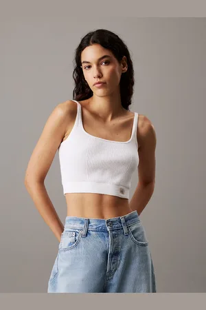 Calvin Klein Ribbed Cotton Bralette Top