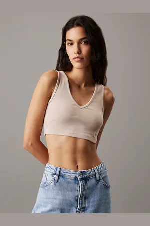Calvin Klein Ribbed Cotton Bralette Top