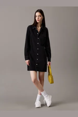 Calvin Klein Fitted Denim Shirt Dress