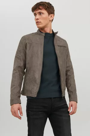 JACK & JONES Casaco biker efeito couro