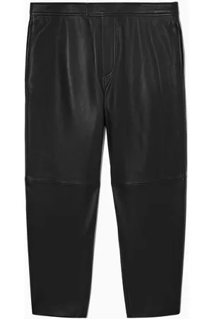 COS Homem Calças em Pele - RELAXED-FIT TAPERED LEATHER TROUSERS
