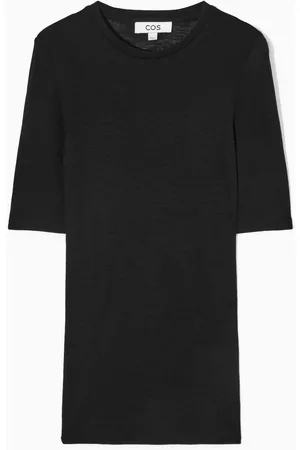 COS Mulher T shirts Slim fit - SLIM-FIT WOOL T-SHIRT