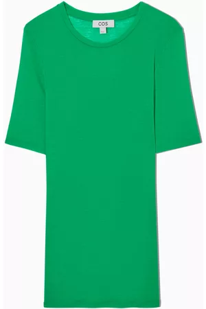 COS Mulher T shirts Slim fit - SLIM-FIT WOOL T-SHIRT