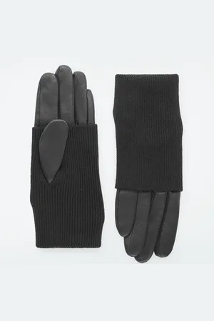 COS LAYERED LEATHER GLOVES
