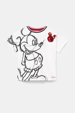 Desigual Menina T-shirts Disney - T-shirt desenho Mickey Mouse - WHITE - 3/4