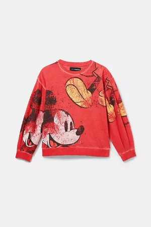 Desigual Menina Camisola DIsney - Sweatshirt Mickey Mouse desgastada - RED - 11/12