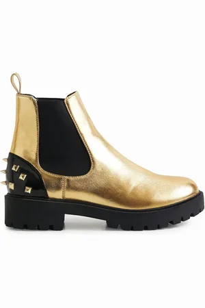 Desigual Botins biker ouro tachas