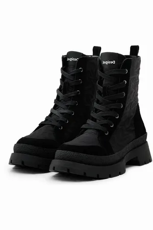 Desigual Bota cordões efeito leopardo
