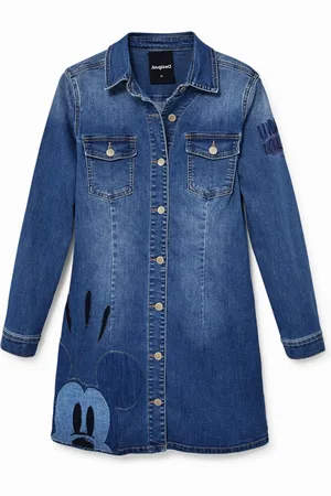 Desigual Vestido denim slim Mickey Mouse