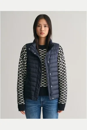GANT Para mulher. 4700280 Casaco leve de penas azul-marinho (S), Casual, Polister Reciclado, Sustentável