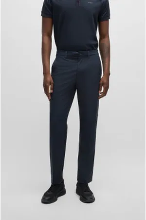 HUGO BOSS Para homem. 50495487 Calças regulares em azul-marinho (44), Casual, Poliéster