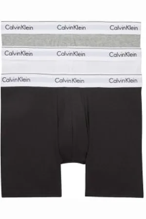 Calvin Klein Para homem. 000NB2381A Pack de 3 Boxer Shorts - Algodão Moderno , cinzento (XXL), Homewear, Cinza