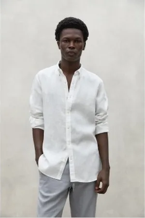 ECOALF Para homem. MCMGASRERNES0157S24-000 Camisa Ernesto branca (L), , Casual, Manga comprida, Algodão orgânico, Sustentável