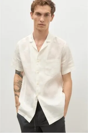 ECOALF Para homem. GASRSUTAR0725MS23-000 Camisa Sutaralf Man branca (L), Branco, Casual, Linho, Manga curta, Sustentável