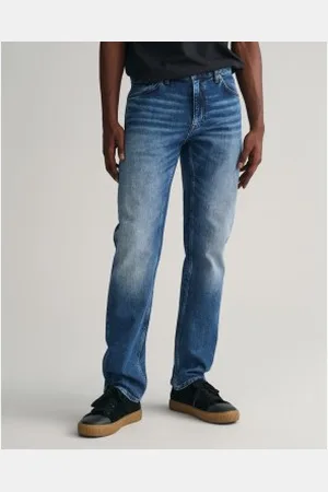 GANT Para homem. 1000261 Calças de ganga de corte regular (31/34), Casual, Algodão, Denim