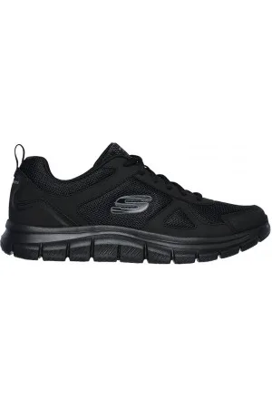Skechers Para homem. 52631 Track shoes preto (40), Tecido, Plano, 1 a 3cm, Esportivo, Running