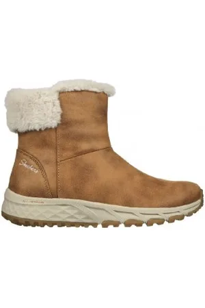 Skechers Para mulher. 167413 Sapatilhas Escape Plan Cozy Collab Castanho (36), , Plano, Zíper, Casual