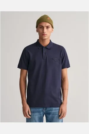 GANT Para homem. 2062025 Pólo em piqué Tonal Shield navy (S), Casual, Algodão, Manga curta