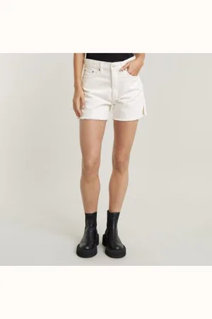 G-Star Para mulher. D24383-D300-G377 Short High Split (27), Casual, Algodão, Denim, Sustentável