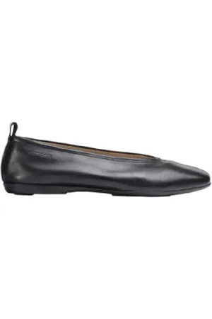 Wonders Para mulher. A-8661 Pepa - sabrinas em pele preta (37), Couro, Preto, Plano, Nenhum, Casual