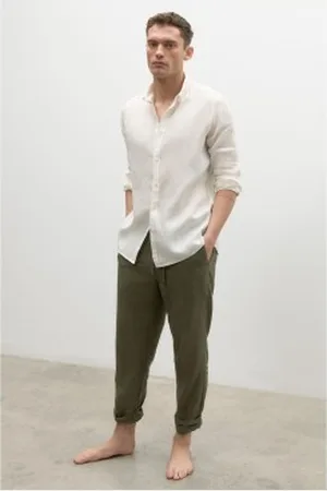 ECOALF Para homem. GASRMALIB0725MS23-000 Camisa Malibualf Man branca (M), Branco, Casual, Linho, Manga comprida, Sustentável