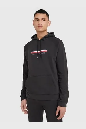 Tommy Hilfiger Para homem. UM0UM02385 Camisola UM0UM02385BDS preta (S), , Casual, Algodão, Lyocell, Algodão orgânico