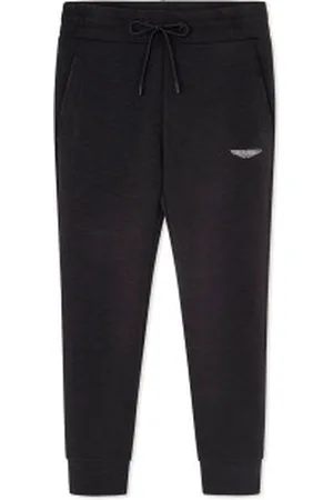 Hackett Para homem. HM581205 Calças Jogger Track pretas (XL), , Casual, Esportivo, Multisport, Poliéster