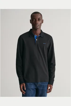 GANT Para homem. 2065004 Pólo em piqué com contraste (L), Casual, Algodão, Manga comprida