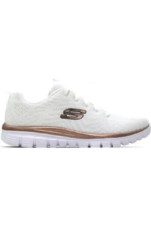 Skechers Para mulher. 12615 Sapatilhas Graceful Get Connected (36), Tecido, Plano, Cordão, Casual, Esportivo